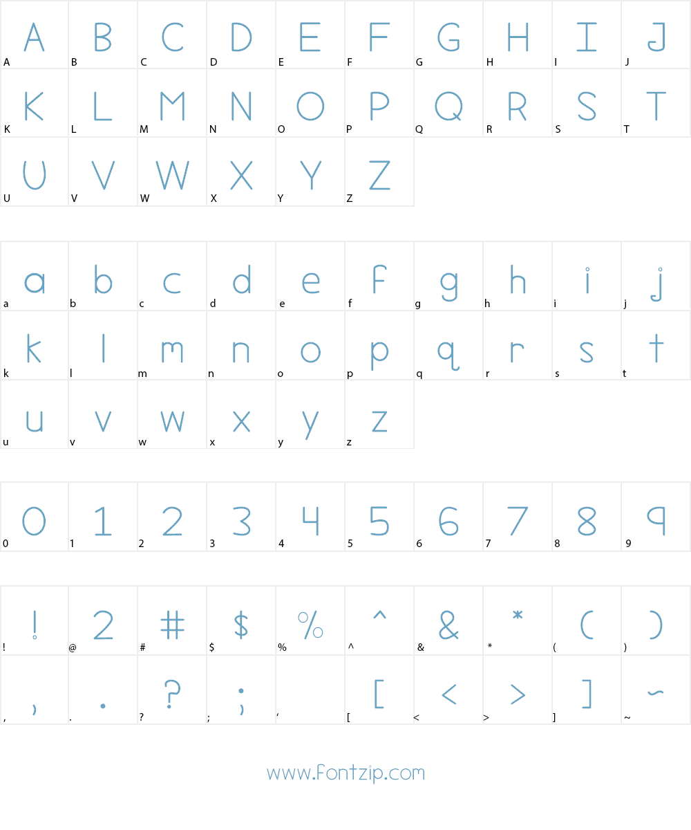 Northern Lights Font Character
